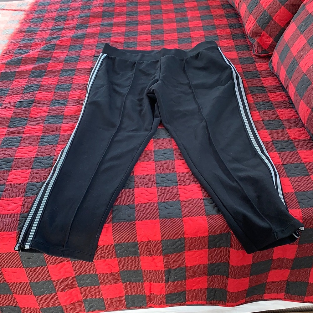 Avia black joggers with white stripes